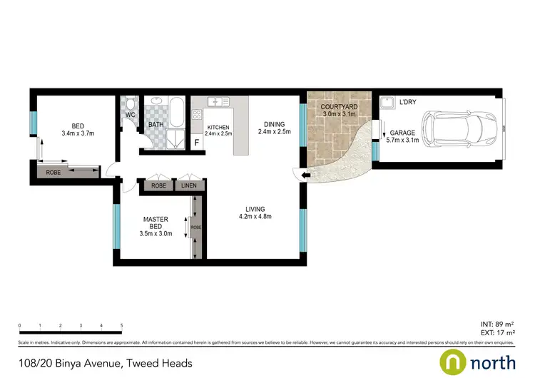 Floorplan of Homely unit listing, 108 / 20 Binya Avenue, Tweed Heads NSW 2485