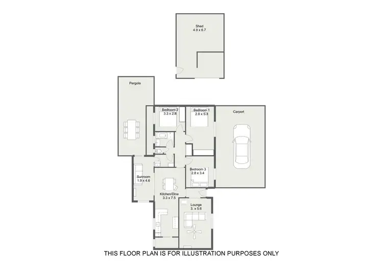 Floorplan of Homely house listing, 14 GILBERT DRIVE, Naracoorte SA 5271