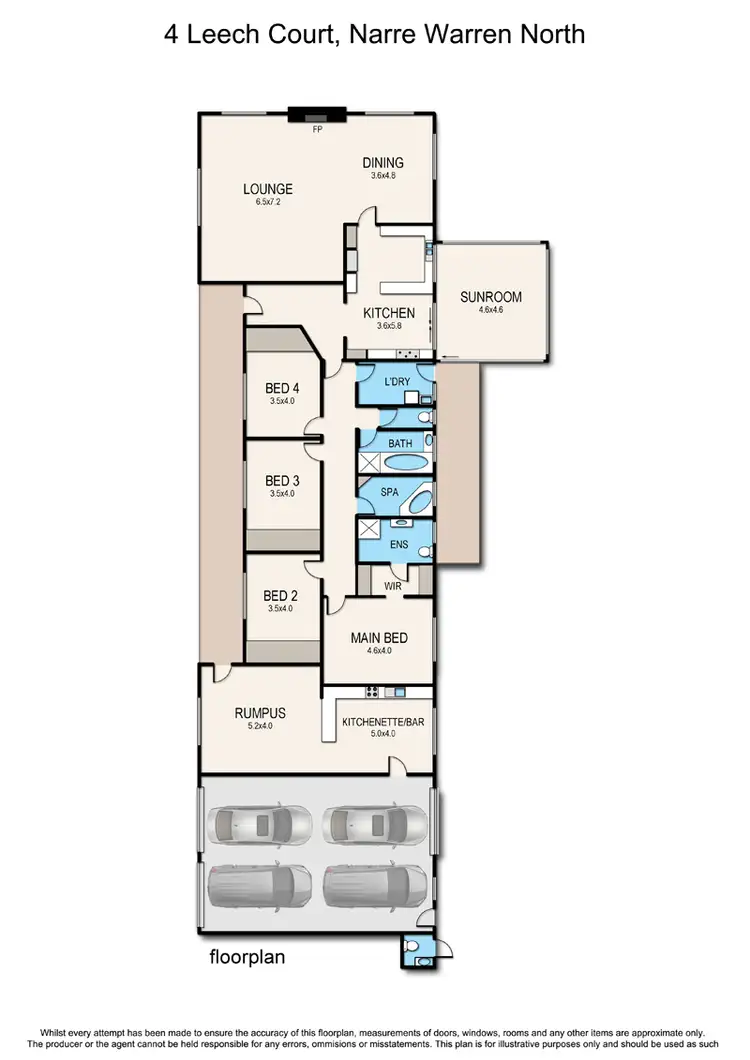 Floorplan of Homely house listing, 4-6 Leech Court, Narre Warren North VIC 3804