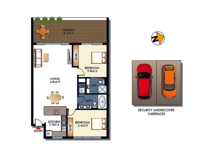 Floorplan of Homely apartment listing, 47/67 Cowper Wharf Road, Woolloomooloo NSW 2011