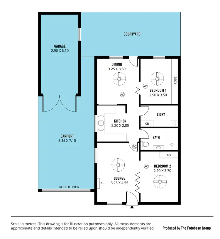 Floorplan of Homely unit listing, 1/8 Gum Court, Morphett Vale SA 5162