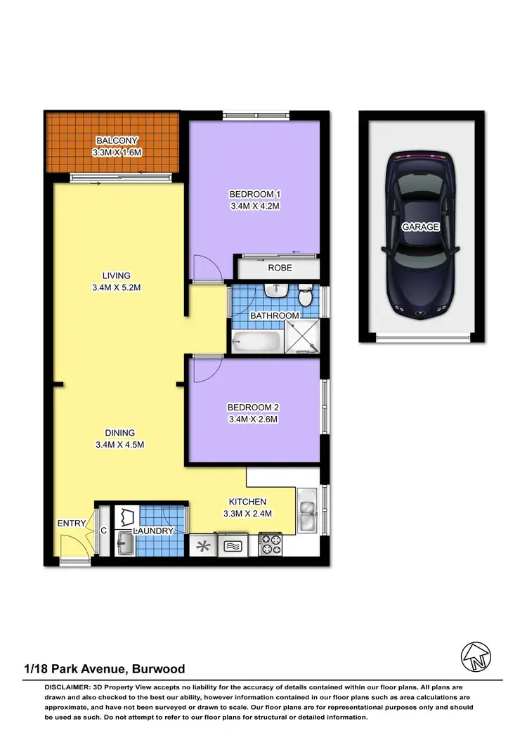 Floorplan of Homely apartment listing, 1/18-20 Park Avenue, Burwood NSW 2134