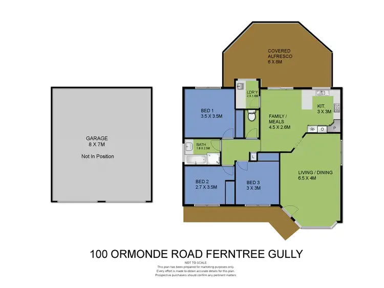 Floorplan of Homely house listing, 100 Ormonde Road, Ferntree Gully VIC 3156