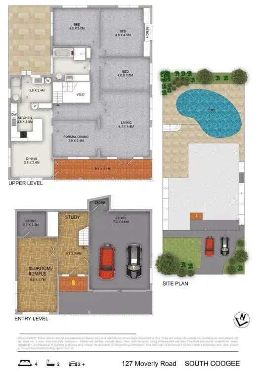 Floorplan of Homely house listing, 127 Moverly Road, South Coogee NSW 2034