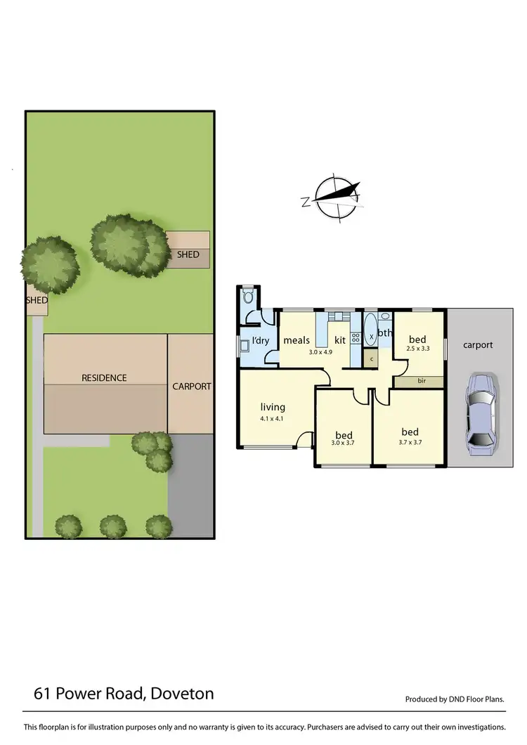 Floorplan of Homely house listing, 61 Power Road, Doveton VIC 3177