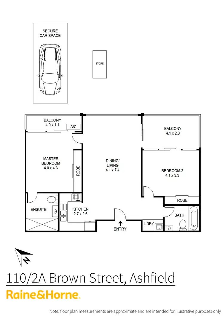 Floorplan of Homely apartment listing, 110/2A Brown Street, Ashfield NSW 2131