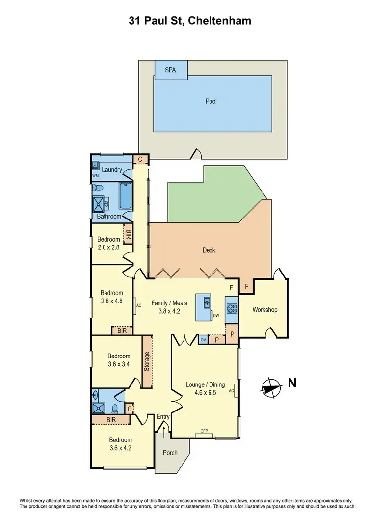 Floorplan of Homely house listing, 31 Paul Street, Cheltenham VIC 3192
