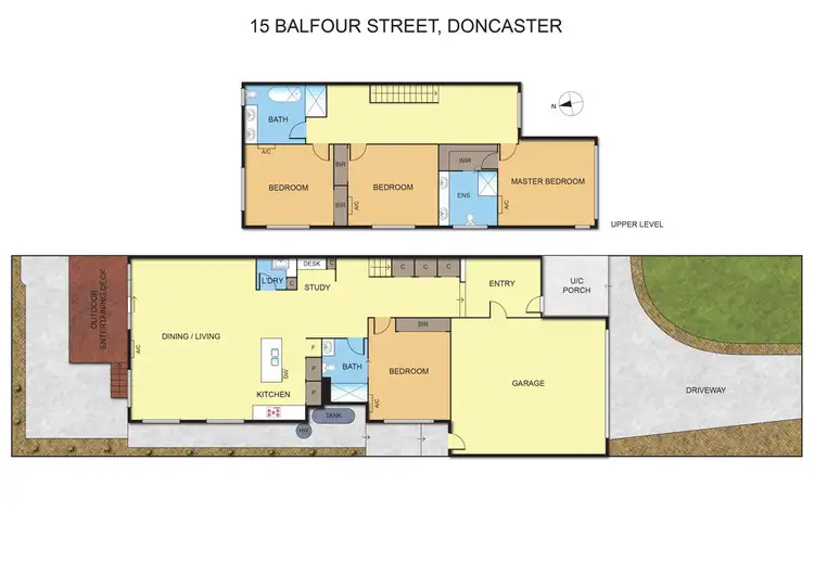 Floorplan of Homely townhouse listing, 15 Balfour Street, Doncaster VIC 3108