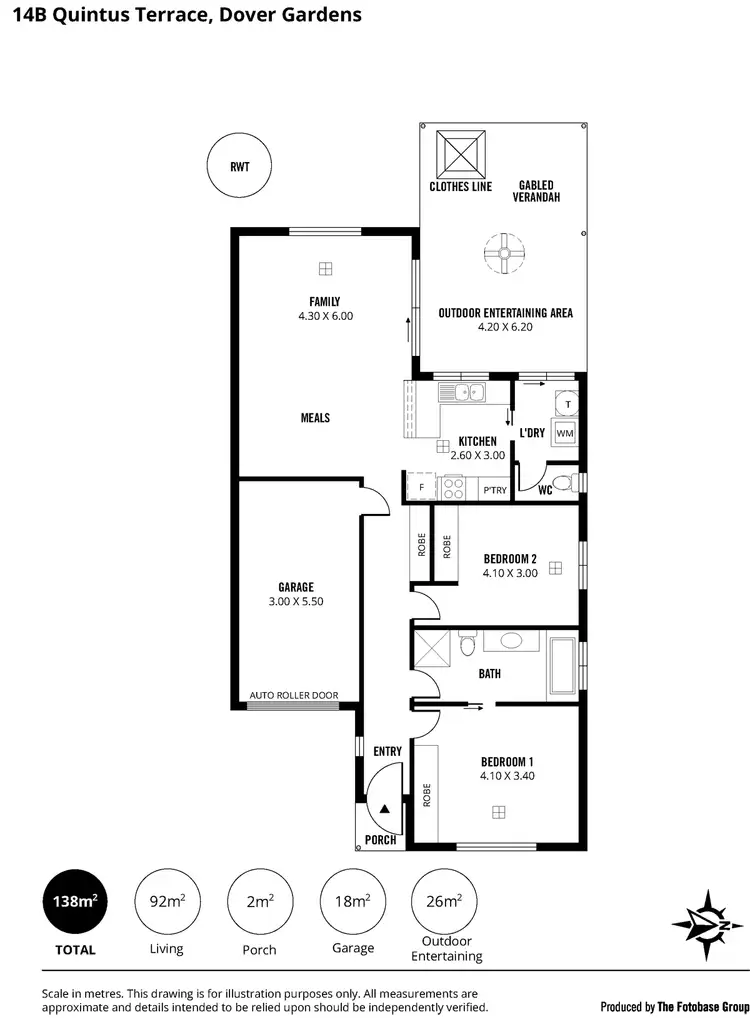 Floorplan of Homely unit listing, 14B QUINTUS TERRACE, Dover Gardens SA 5048