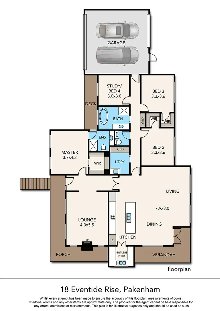 Floorplan of Homely house listing, 18 Eventide Rise, Pakenham VIC 3810
