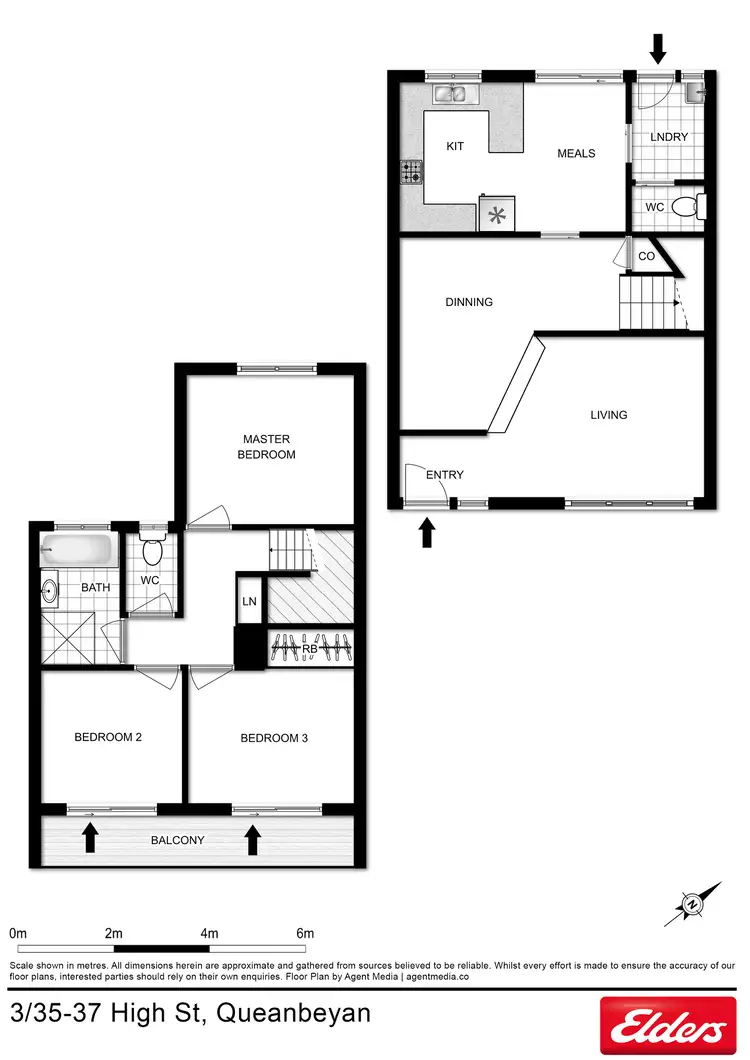 Floorplan of Homely townhouse listing, 3/35-37 High Street, Queanbeyan East NSW 2620