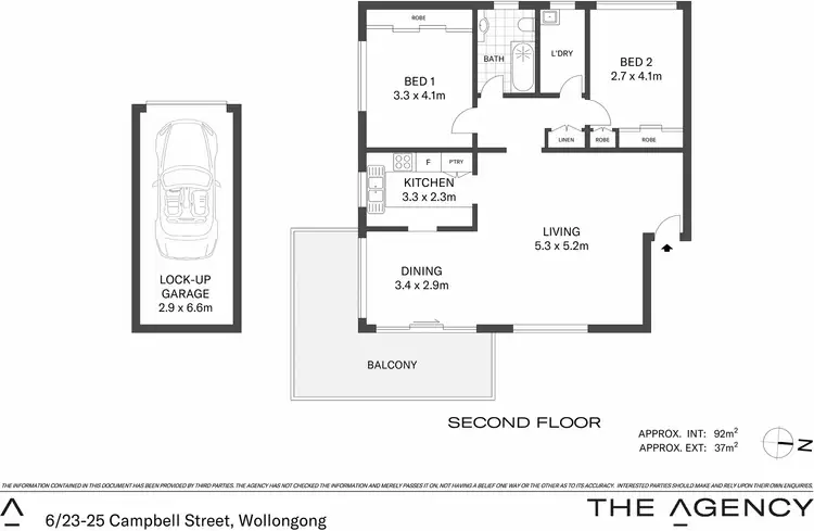 Floorplan of Homely unit listing, 6/23-25 Campbell Street, Wollongong NSW 2500
