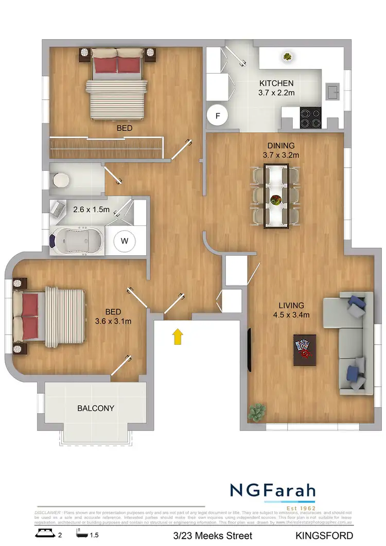 Floorplan of Homely apartment listing, 3/23 Meeks Street, Kingsford NSW 2032