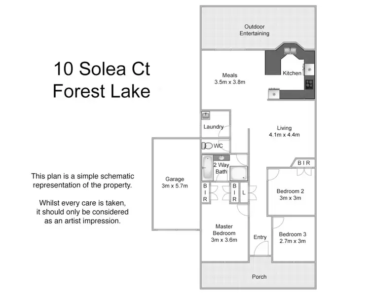 Floorplan of Homely house listing, 10 Solea Close, Forest Lake QLD 4078