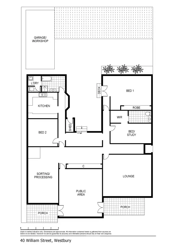 Floorplan of Homely house listing, 40 William Street, Westbury TAS 7303
