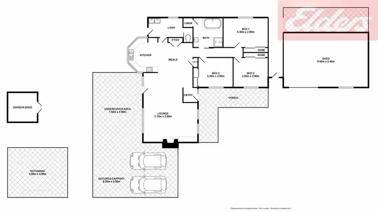 Floorplan of Homely house listing, 4 Hardie Court, Wodonga VIC 3690