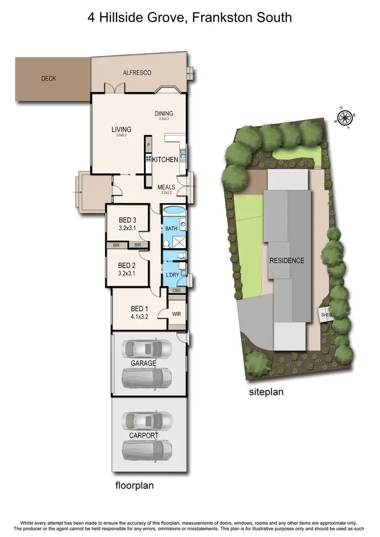 Floorplan of Homely house listing, 4 Hillside Grove, Frankston South VIC 3199