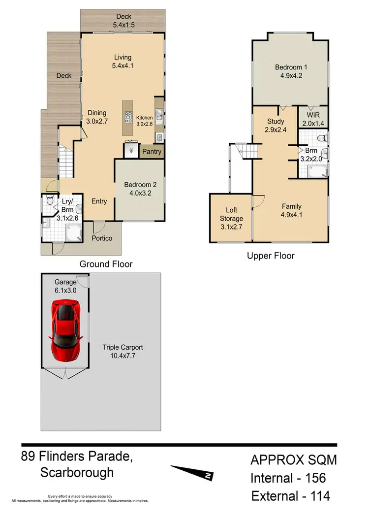 Floorplan of Homely house listing, 89 Flinders Pde, Scarborough QLD 4020