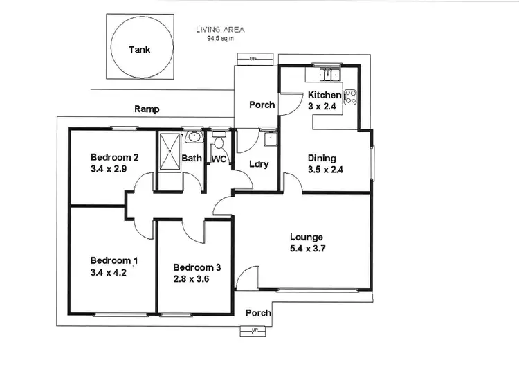 Floorplan of Homely house listing, 12 Don Elliott Drive, Waikerie SA 5330