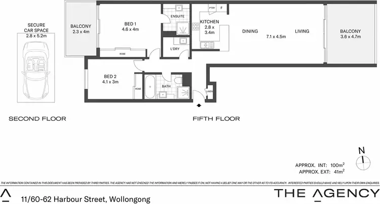 Floorplan of Homely apartment listing, 11/60-62 Harbour Street, Wollongong NSW 2500