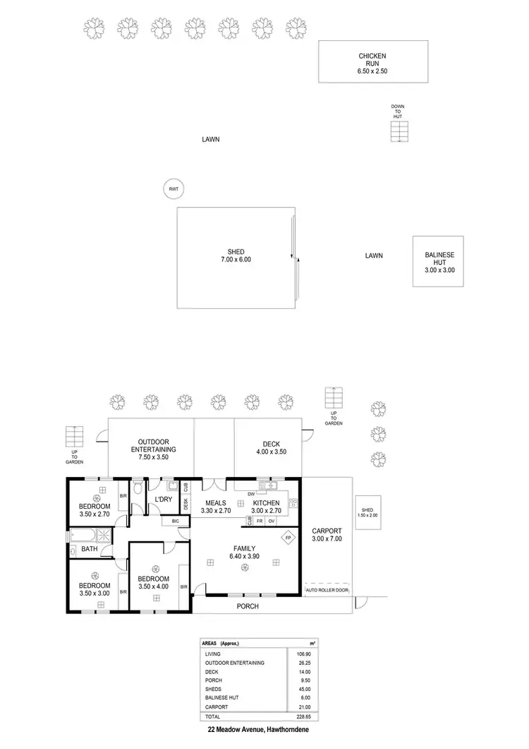 Floorplan of Homely house listing, 22 Meadow Ave, Hawthorndene SA 5051