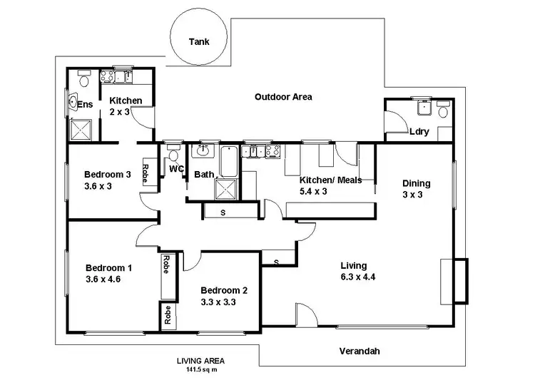 Floorplan of Homely house listing, 33 Riverview Drive, Paringa SA 5340