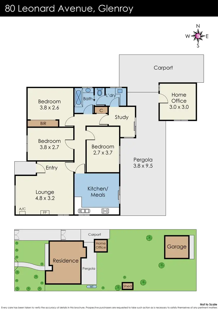 Floorplan of Homely house listing, 80 Leonard Avenue, Glenroy VIC 3046