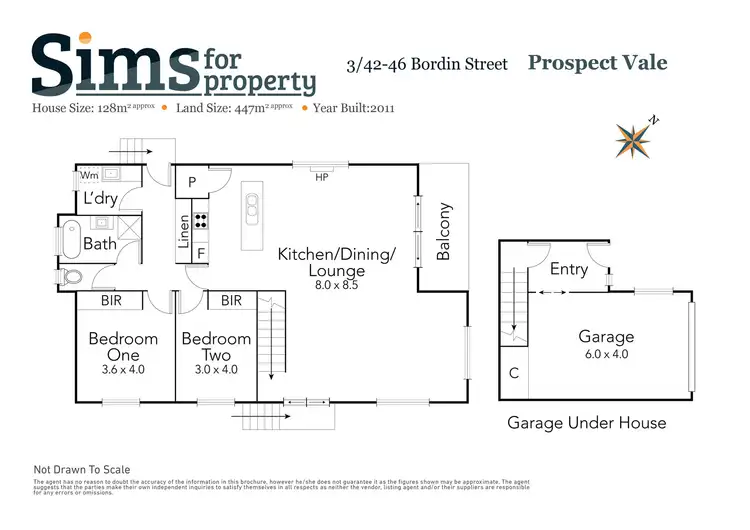 Floorplan of Homely townhouse listing, 3/42-46 Bordin Street, Prospect Vale TAS 7250