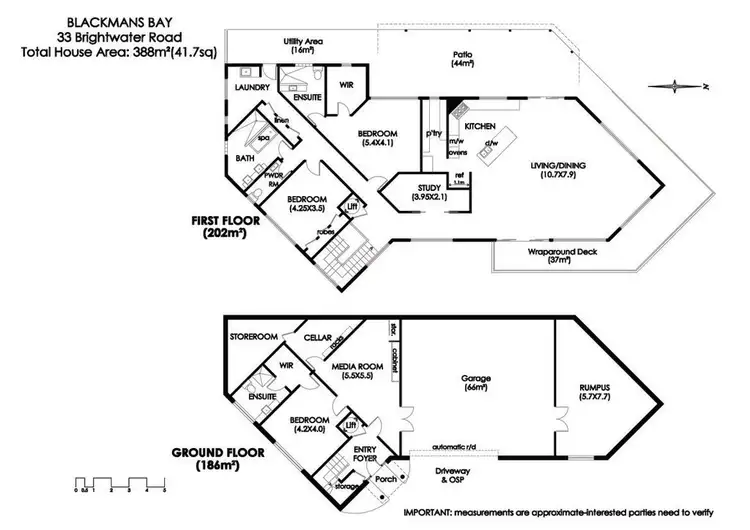 Floorplan of Homely house listing, 33 Brightwater Road, Blackmans Bay TAS 7052