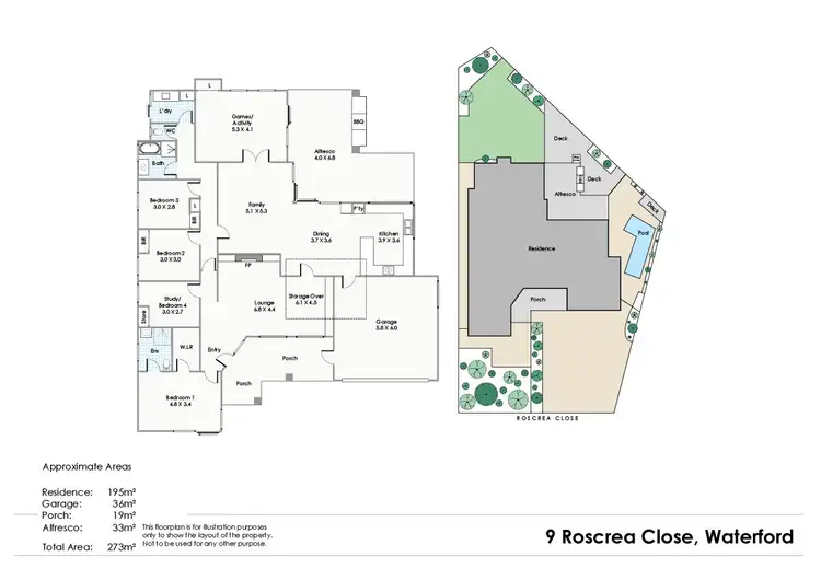 Floorplan of Homely house listing, 9 Roscrea Close, Waterford WA 6152