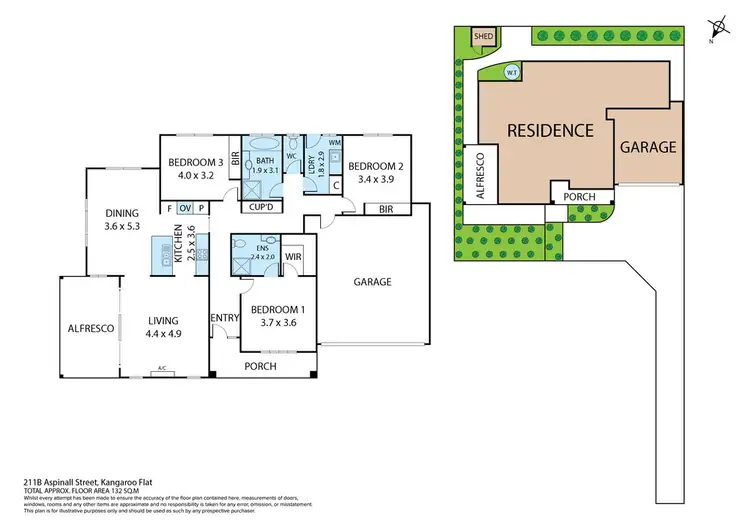 Floorplan of Homely house listing, 211B Aspinall Street, Kangaroo Flat VIC 3555