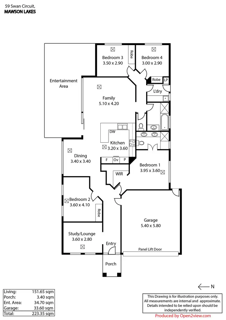 Floorplan of Homely house listing, 59 Swan Circuit, Mawson Lakes SA 5095