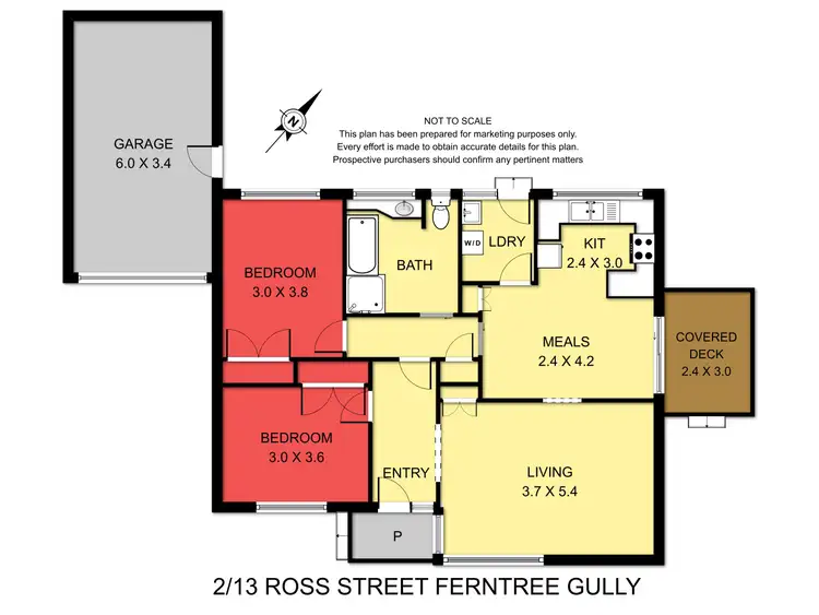 Floorplan of Homely unit listing, 2/13 Ross Street, Ferntree Gully VIC 3156