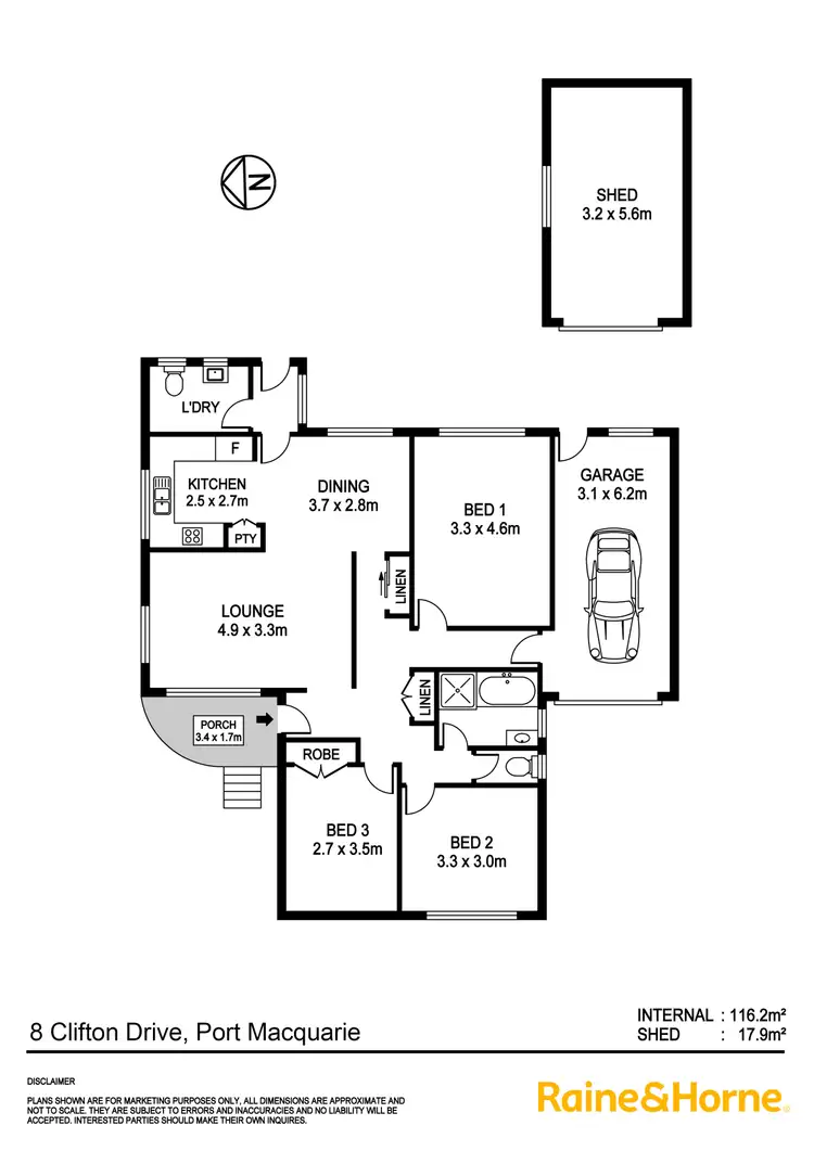 Floorplan of Homely house listing, 8 Clifton Drive, Port Macquarie NSW 2444