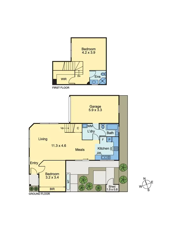 Floorplan of Homely townhouse listing, 4/132 Lebanon Street, Strathmore VIC 3041