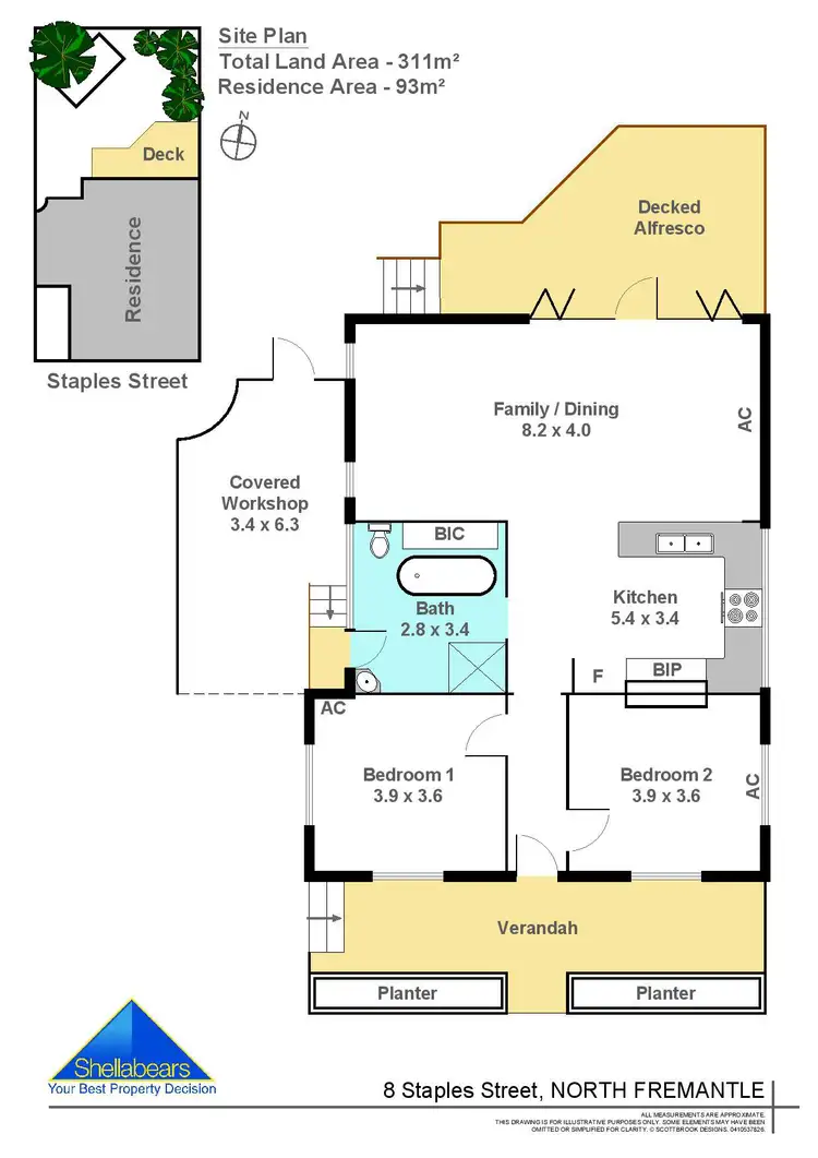Floorplan of Homely house listing, 8 Staples Street, North Fremantle WA 6159