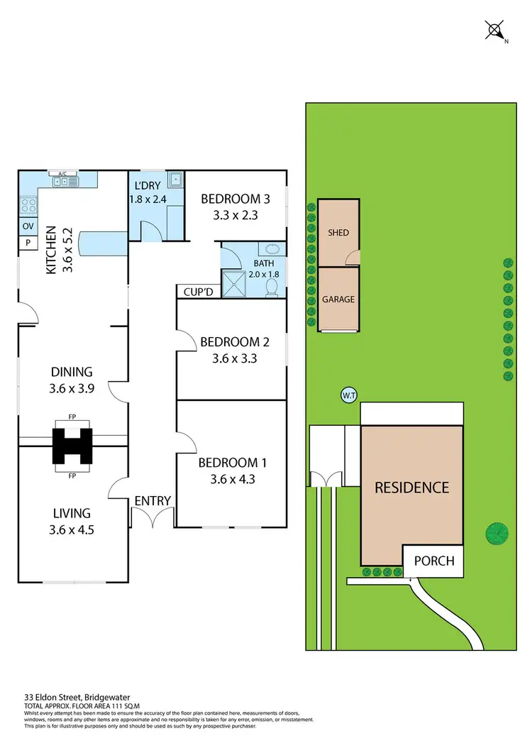 Floorplan of Homely house listing, 33 Eldon Street, Bridgewater On Loddon VIC 3516