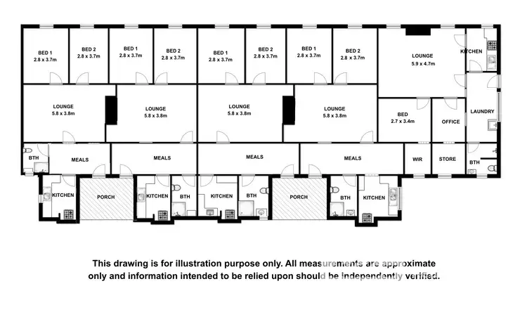 Floorplan of Homely block of units listing, 57 Milstead Street, Port Macdonnell SA 5291
