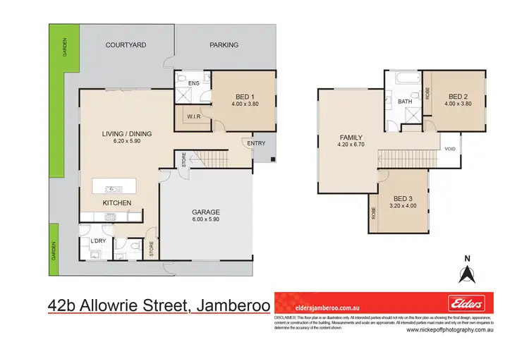 Floorplan of Homely townhouse listing, 42B ALLOWRIE STREET, Jamberoo NSW 2533