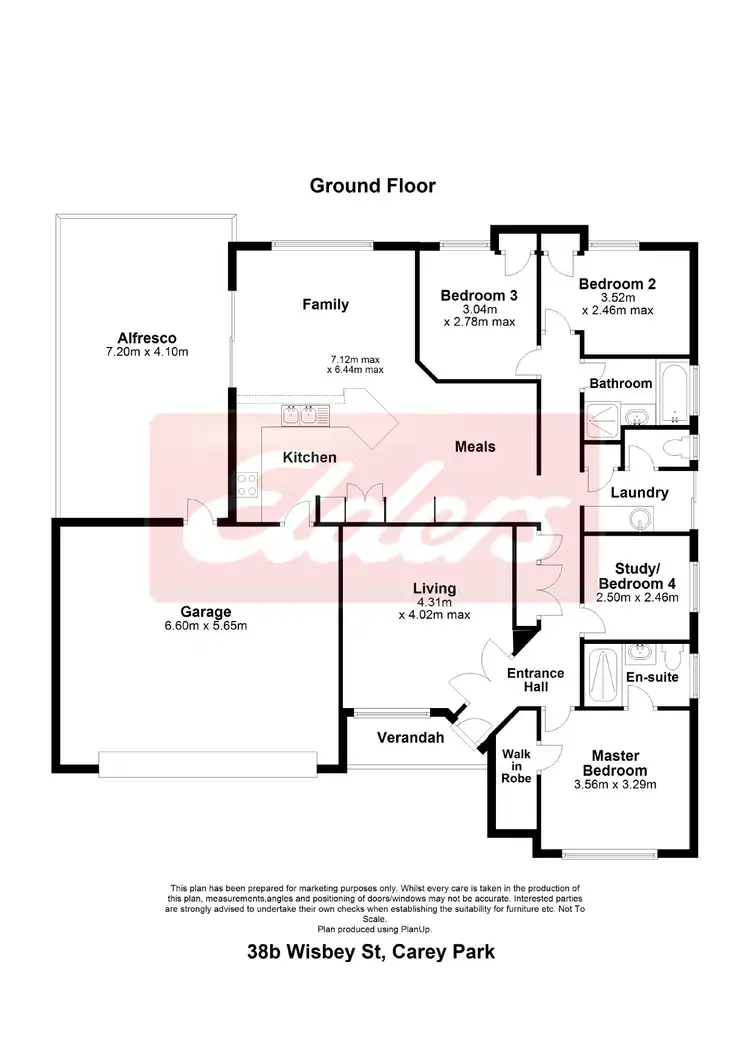 Floorplan of Homely unit listing, 38B Wisbey Street, Carey Park WA 6230