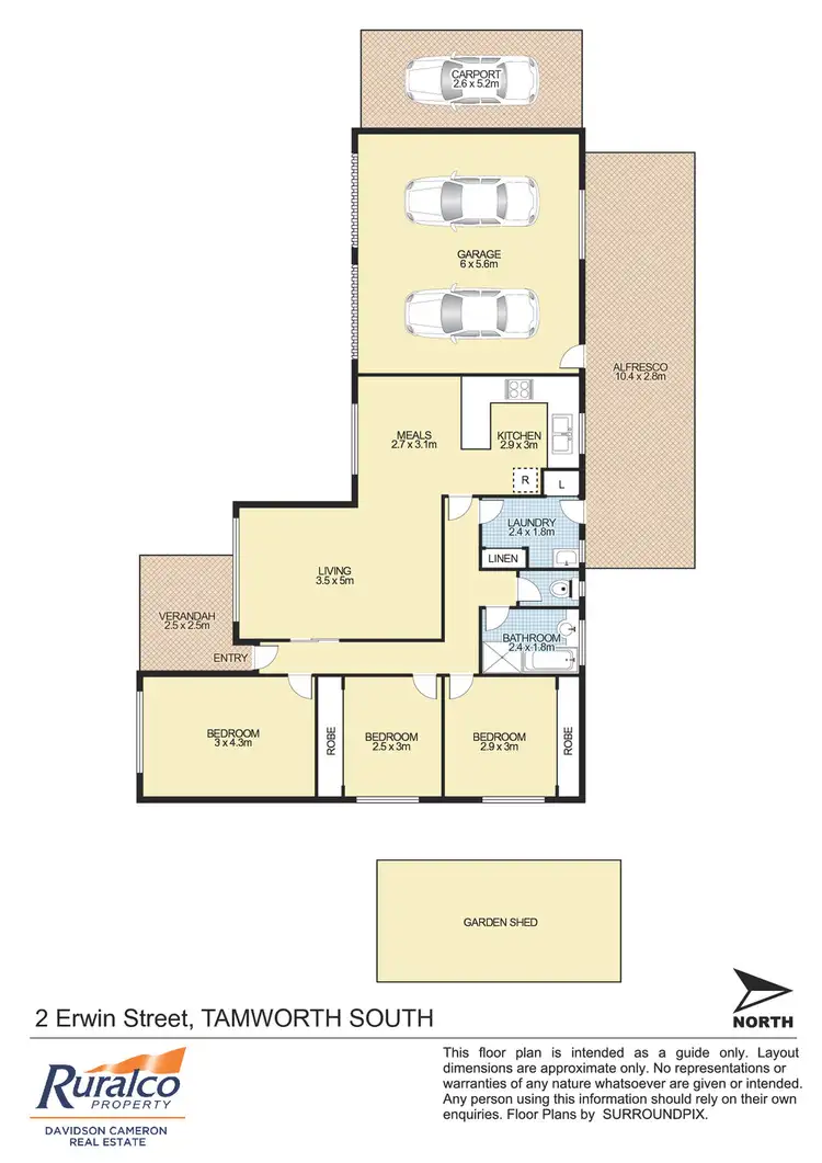 Floorplan of Homely house listing, 2 Erwin Street, Tamworth NSW 2340