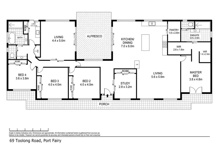 Floorplan of Homely house listing, 69 Toolong Road, Port Fairy VIC 3284