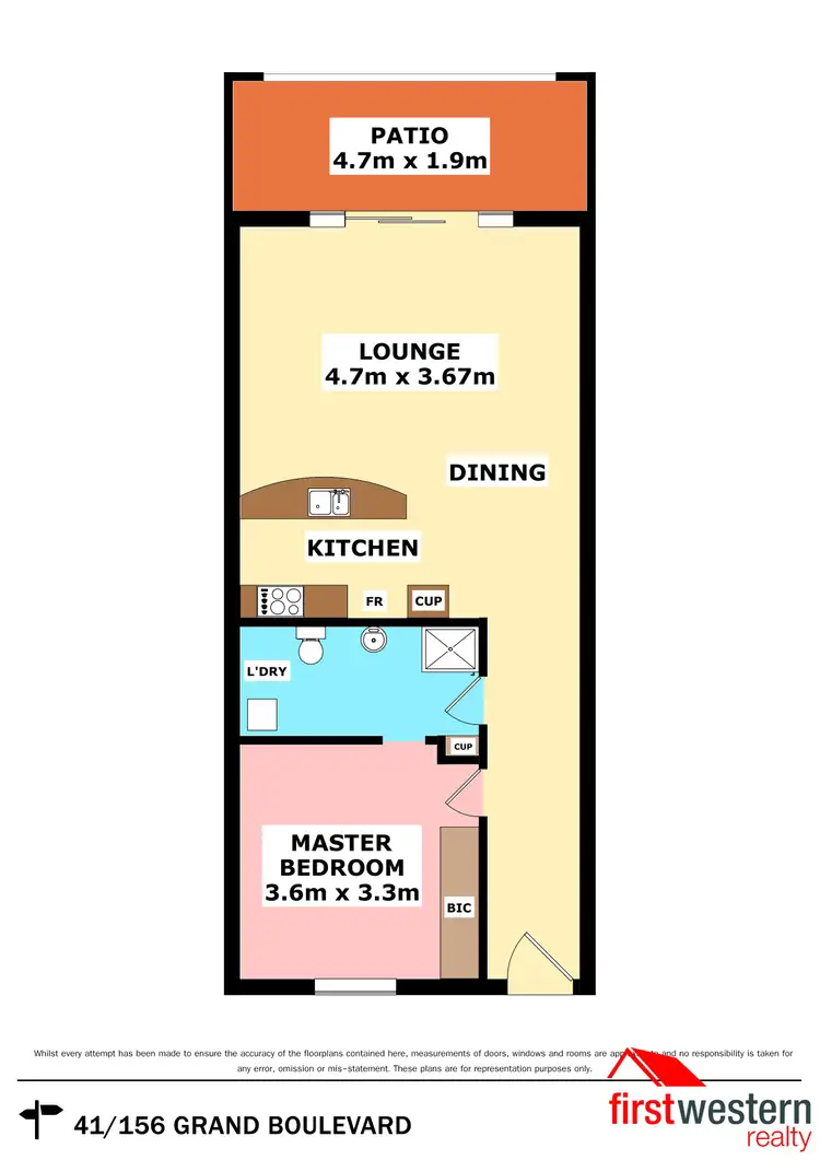 Floorplan of Homely apartment listing, 41/165 Grand Boulevard, Joondalup WA 6027