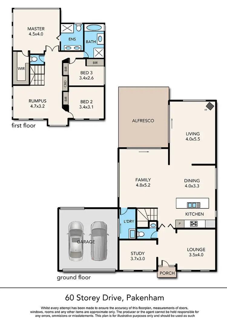 Floorplan of Homely house listing, 60 Storey Drive, Pakenham VIC 3810