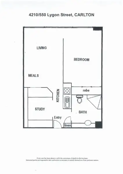 Floorplan of Homely apartment listing, 4210/550 Lygon Street, Carlton VIC 3053