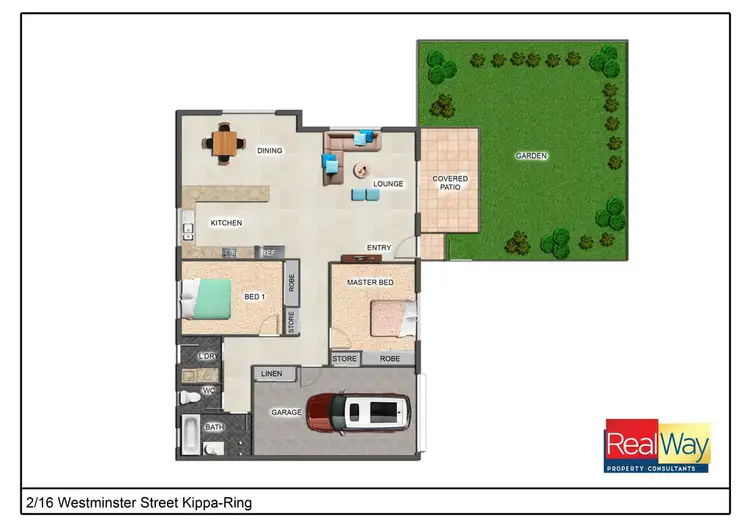 Floorplan of Homely unit listing, 2/16 Westminster Street, Kippa-ring QLD 4021