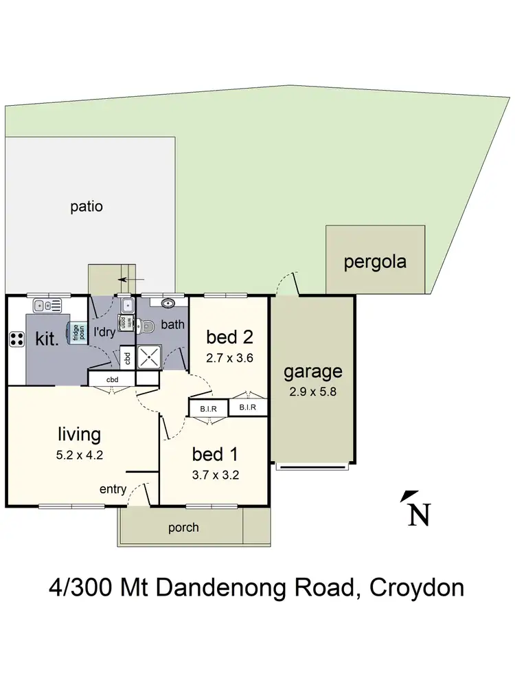 Floorplan of Homely unit listing, 4/300 Mt Dandenong Road, Croydon VIC 3136