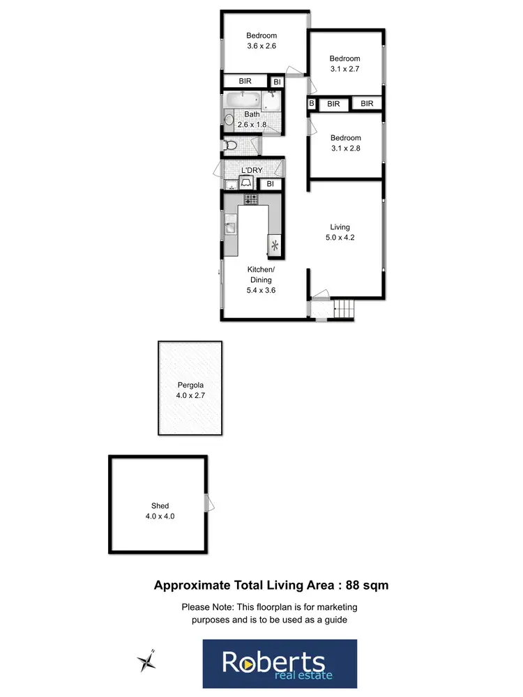 Floorplan of Homely house listing, 22 Battersby Drive, Claremont TAS 7011