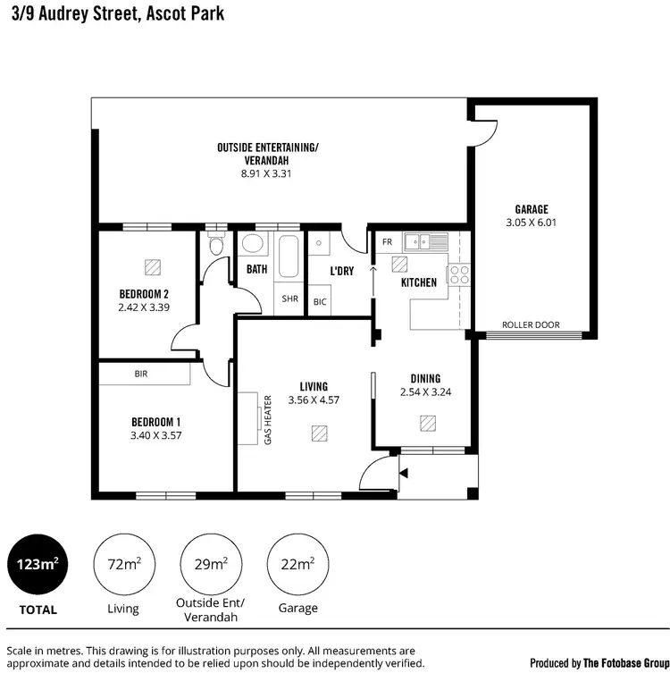 Floorplan of Homely unit listing, 3/9 Audrey Street, Ascot Park SA 5043