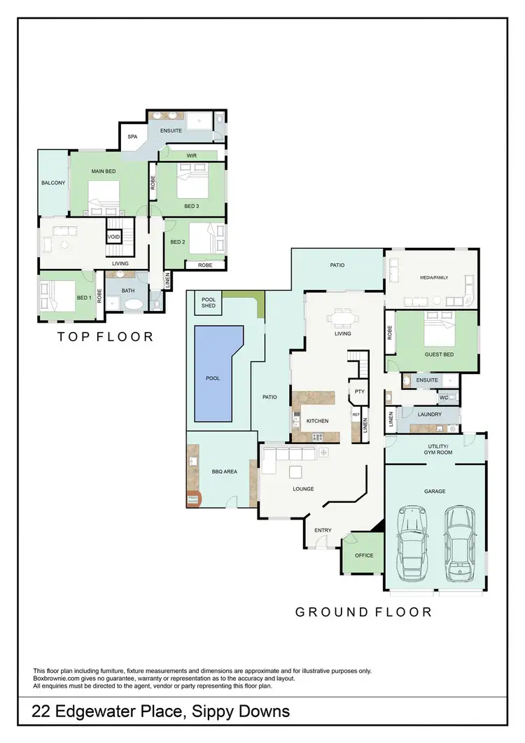 Floorplan of Homely house listing, 22 Edgewater Place, Sippy Downs QLD 4556